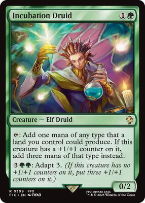 Incubation Druid card from Commander: FINAL FANTASY