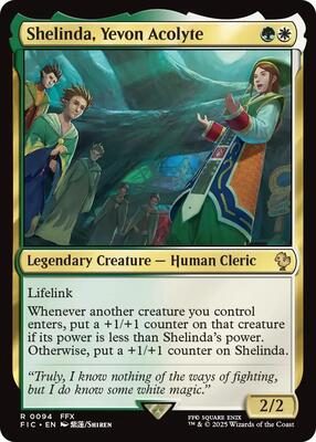 Shelinda, Yevon Acolyte card from Commander: FINAL FANTASY