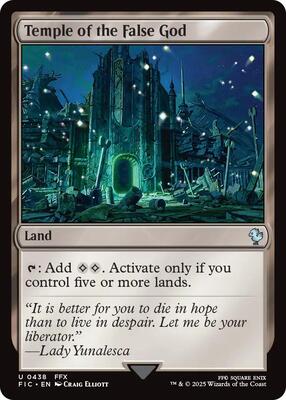 Temple of the False God card from Commander: FINAL FANTASY