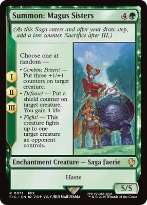 Summon: Magus Sisters card from Commander: FINAL FANTASY