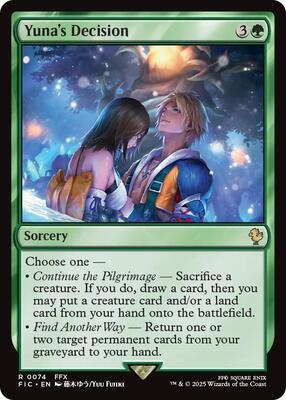 Yuna's Decision card from Commander: FINAL FANTASY