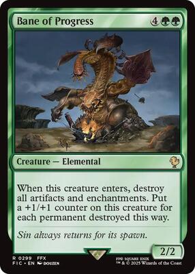 Bane of Progress card from Commander: FINAL FANTASY