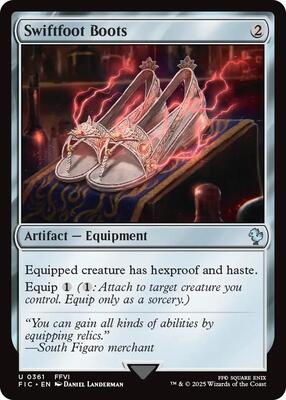 Swiftfoot Boots card from Commander: FINAL FANTASY