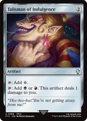Talisman of Indulgence card from Commander: FINAL FANTASY