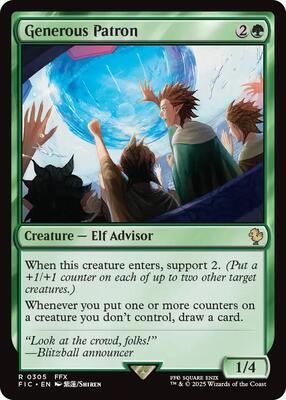 Generous Patron card from Commander: FINAL FANTASY