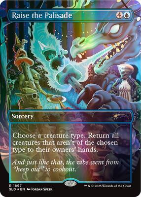 Raise the Palisade (Double Rainbow Foil) card from Secret Lair Drop Series