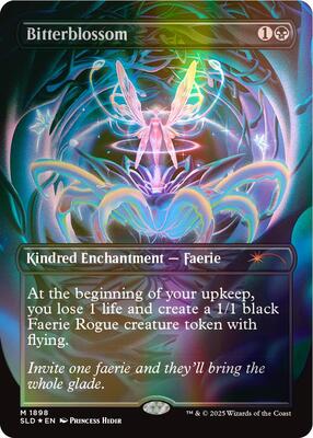 Bitterblossom (Double Rainbow Foil) card from Secret Lair Drop Series