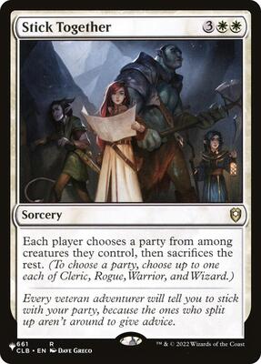 Stick Together card from The List Reprints