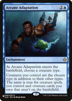 Arcane Adaptation card from The List Reprints