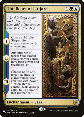 The Bears of Littjara card from The List Reprints