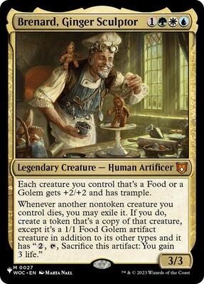 Brenard, Ginger Sculptor card from The List Reprints