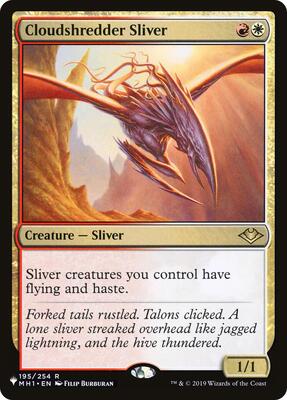 Cloudshredder Sliver card from The List Reprints