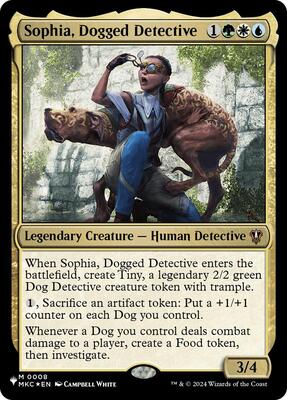 Sophia, Dogged Detective card from The List Reprints