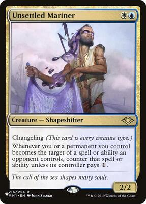 Unsettled Mariner card from The List Reprints