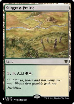 Sungrass Prairie (MKC) card from The List Reprints