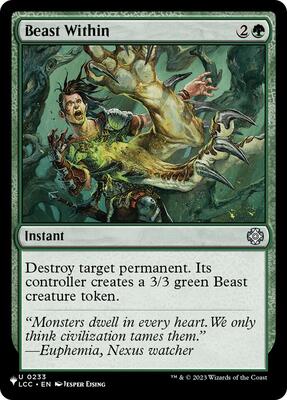 Beast Within (LCC) card from The List Reprints