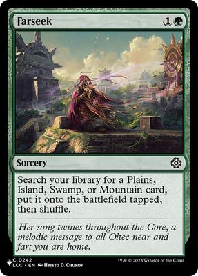 Farseek (LCC) card from The List Reprints