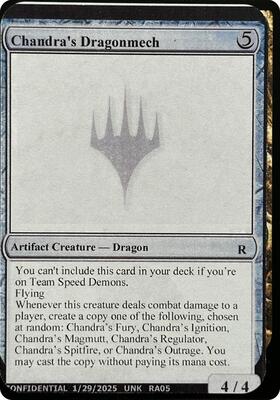 Chandra's Dragonmech card from Un-Known Event Playtest Cards