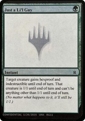 Just a Li'l Guy card from Un-Known Event Playtest Cards