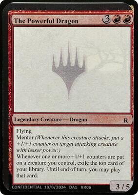 The Powerful Dragon card from Un-Known Event Playtest Cards