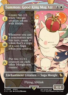 Summon: Good King Mog XII (Borderless) card from Commander: FINAL FANTASY