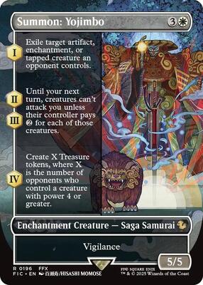 Summon: Yojimbo (Borderless) card from Commander: FINAL FANTASY