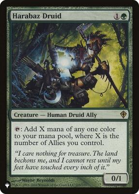 Harabaz Druid card from The List Reprints