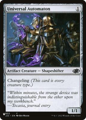 Universal Automaton (J22) card from The List Reprints