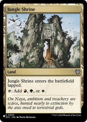 Jungle Shrine (OTC) card from The List Reprints