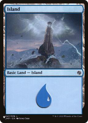 Island (047) (JMP) card from The List Reprints