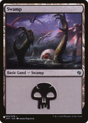 Swamp (059) (JMP) card from The List Reprints