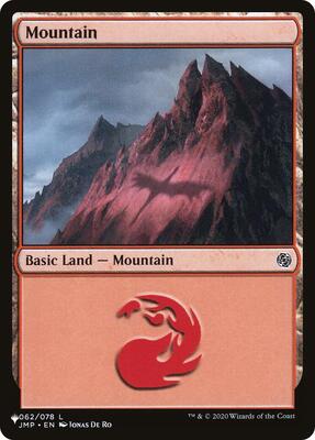 Mountain (062) (JMP) card from The List Reprints
