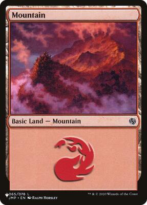 Mountain (065) (JMP) card from The List Reprints