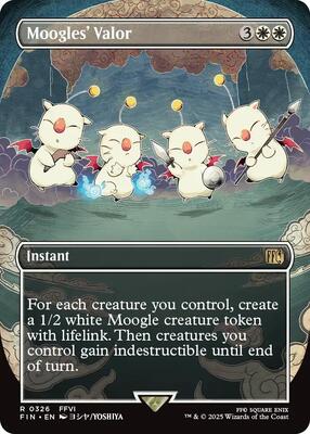 Moogles' Valor (Borderless) card from FINAL FANTASY