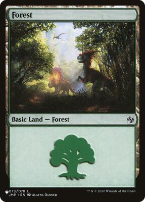 Forest (073) (JMP) card from The List Reprints