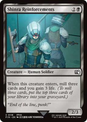 Shinra Reinforcements card from FINAL FANTASY