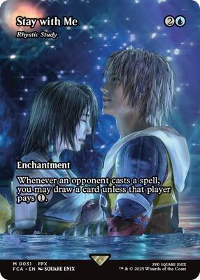 Stay with Me - Rhystic Study (Showcase) card from FINAL FANTASY: Through the Ages
