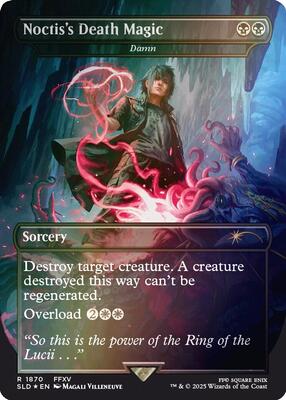 Noctis's Death Magic - Damn (Rainbow Foil) card from Secret Lair Drop Series