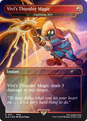 Vivi's Thunder Magic - Lightning Bolt (Rainbow Foil) card from Secret Lair Drop Series
