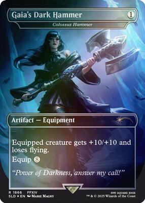 Gaia's Dark Hammer - Colossus Hammer (Rainbow Foil) card from Secret Lair Drop Series