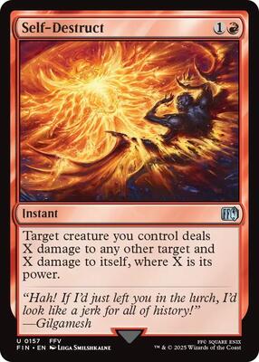 Self-Destruct card from FINAL FANTASY