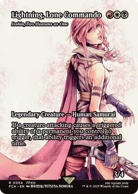 Lightning, Lone Commando - Isshin, Two Heavens as One (Showcase) card from FINAL FANTASY: Through the Ages