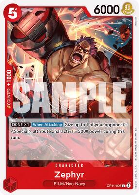 Zephyr card from A Fist of Divine Speed