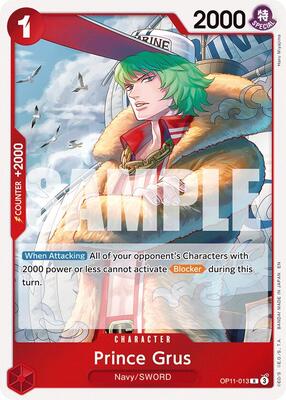 Prince Grus card from A Fist of Divine Speed