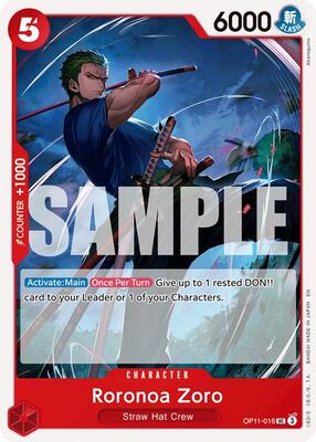 Roronoa Zoro card from A Fist of Divine Speed