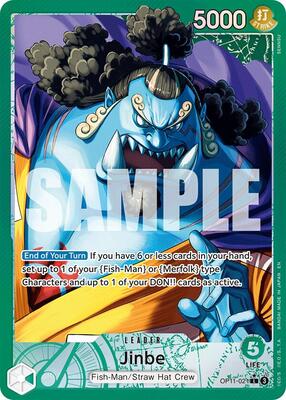 Jinbe (021) (Alternate Art) card from A Fist of Divine Speed