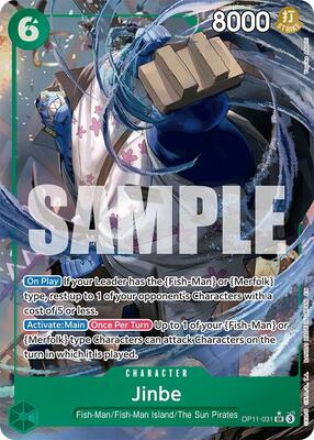 Jinbe (031) (Alternate Art) card from A Fist of Divine Speed