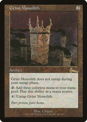 Grim Monolith card from Urza's Legacy