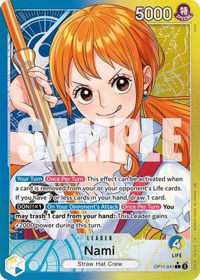 Nami (041) (Alternate Art) card from A Fist of Divine Speed