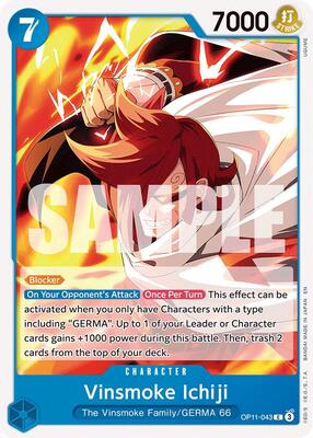 Vinsmoke Ichiji card from A Fist of Divine Speed